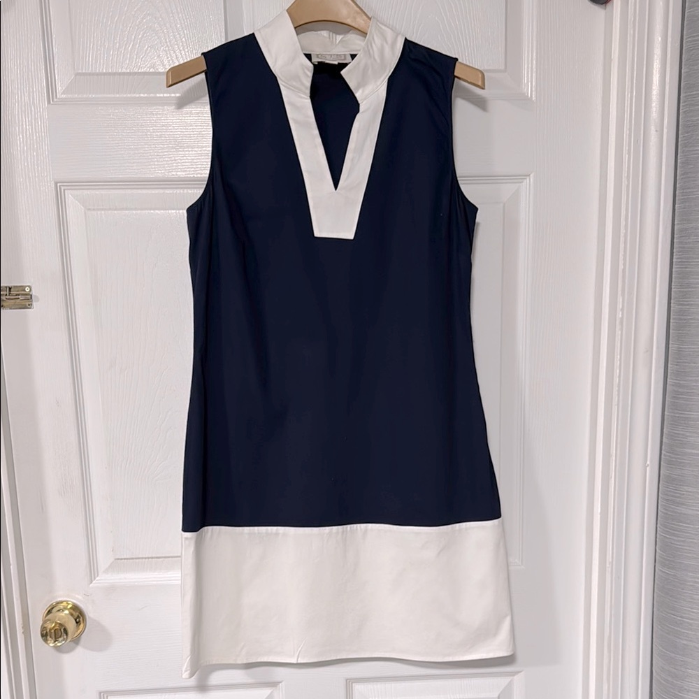 STS Sail to Sable Navy and White Sleeveless Dress. Worn once like brand new!